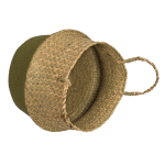 OOTB Bauchkorb aus Seegras mit 2 Henkeln Olive green