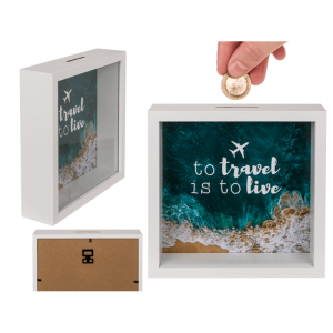 OOTB Holz-Spardose To travel is to live