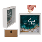OOTB Holz-Spardose To travel is to live