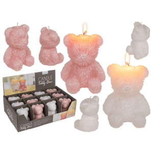 OOTB Kerze Teddybär ca. 8 x 7 x 105 cm