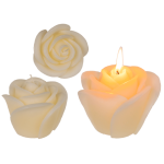 OOTB Cremefarbene Kerze Rose ca. 11 x 9 cm