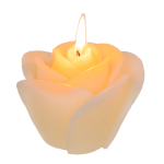 OOTB Cremefarbene Kerze Rose ca. 11 x 9 cm