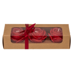 OOTB Rote Kerze Rose 3er Set