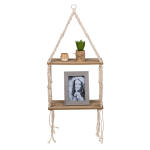 OOTB Holz-Wandregal mit Makramee
