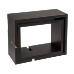 OOTB Schwarzes Holz-Wandregal 2er Set