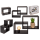 OOTB Schwarzes Holz-Wandregal 2er Set