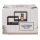 OOTB Schwarzes Holz-Wandregal 2er Set