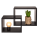 OOTB Schwarzes Holz-Wandregal 2er Set