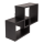 OOTB Schwarzes Holz-Wandregal 2er Set