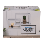 OOTB Weißes Holz-Wandregal 2er Set