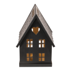 OOTB Schwarzes Metall-Deko-Haus für Teelichter