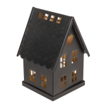 OOTB Schwarzes Metall-Deko-Haus für Teelichter