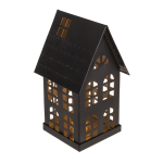 OOTB Schwarzes Metall-Deko-Haus für Teelichter