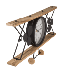 OOTB Flugzeug-Uhr Vintage Look aus schwarzem