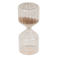 Glas-Sanduhr, 10 Minuten Pause.