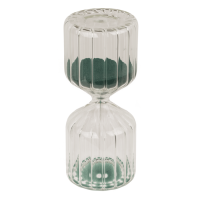 Glas-Sanduhr, 10 Minuten Pause.