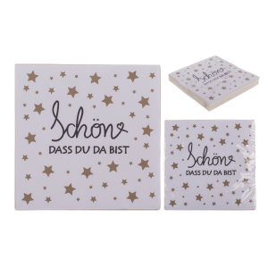 OOTB Papier-Servietten Schön dass Du da bist