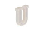 OOTB Neon-Leuchtbuchstabe U Höhe:16 cm