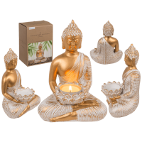 Deko-Figur, Buddha, mit Teelichthalter,