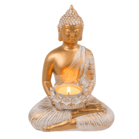 OOTB Deko-Figur Buddha mit Teelichthalter