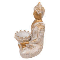 OOTB Deko-Figur Buddha mit Teelichthalter