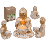 OOTB Deko-Figur Buddha mit Teelichthalter