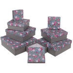 OOTB Graue Geschenkkartonage Frühlingsblumen