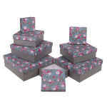 OOTB Graue Geschenkkartonage Frühlingsblumen