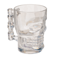 Trinkglas, Totenkopf, ca. 9,3 x 7 x 12,5 cm,