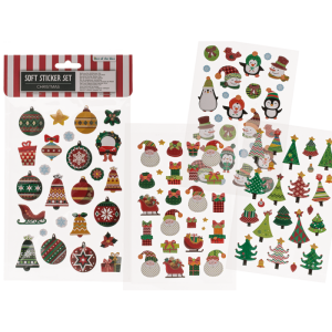 OOTB Weihnachts-Soft-Sticker-Set Bogengröße 14 x 25 cm
