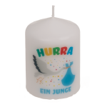 OOTB Stumpenkerze Hurra ein Junge