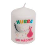 OOTB Stumpenkerze Hurra ein Mädchen