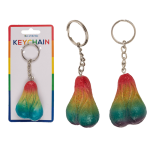 OOTB Metall-Schlüsselanhänger Regenbogen-Testikel