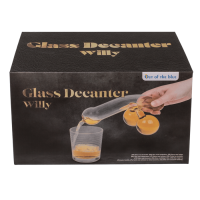 Glas-Dekanter, Penis,12 x 20 cm,