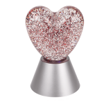 OOTB Glitter-Leuchte „Herz“ mit rotem Glitter