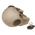 OOTB Spardose mit Schloss Totenkopf mit Spinnen
