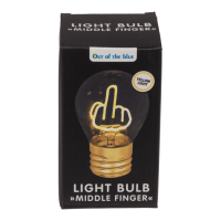LED-Glühleuchte, Mittelfinger, inkl. Lithium-Akku