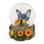 OOTB Glitterkugel Schmetterling auf Sockel