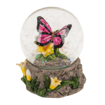OOTB Glitterkugel Schmetterling auf Sockel