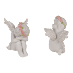 Engel-Paar, Verträumt, ca. 6 x 5 x 7,4 cm, aus Polyresin, 2er Set