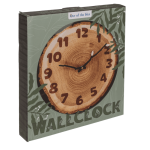 OOTB Glas Wanduhr Baumscheibe 27 x 30 x 4 cm