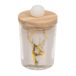 OOTB Kerze im Glas mit Holzdeckel & Pompom