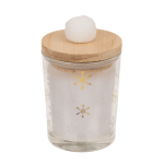 OOTB Kerze im Glas mit Holzdeckel & Pompom