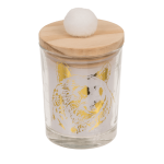 OOTB Kerze im Glas mit Holzdeckel & Pompom