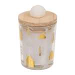 OOTB Kerze im Glas mit Holzdeckel & Pompom