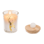 OOTB Kerze im Glas mit Holzdeckel & Pompom