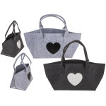 OOTB Filz-Einkaufstasche Herz 50 x 20 x 23 cm
