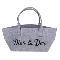 Filz-Einkaufstasche mit Schriftzug,