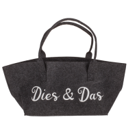 Filz-Einkaufstasche mit Schriftzug,