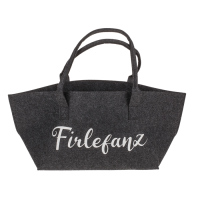 Filz-Einkaufstasche mit Schriftzug,